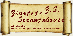 Životije Stranjaković vizit kartica